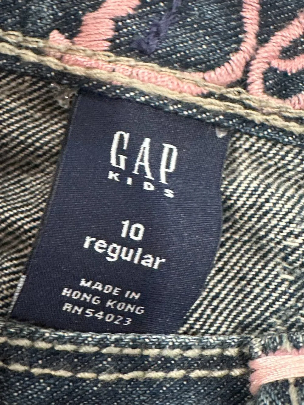 NWT Vintage Y2K GAP Kids Flared Embroidered Jeans Size 10